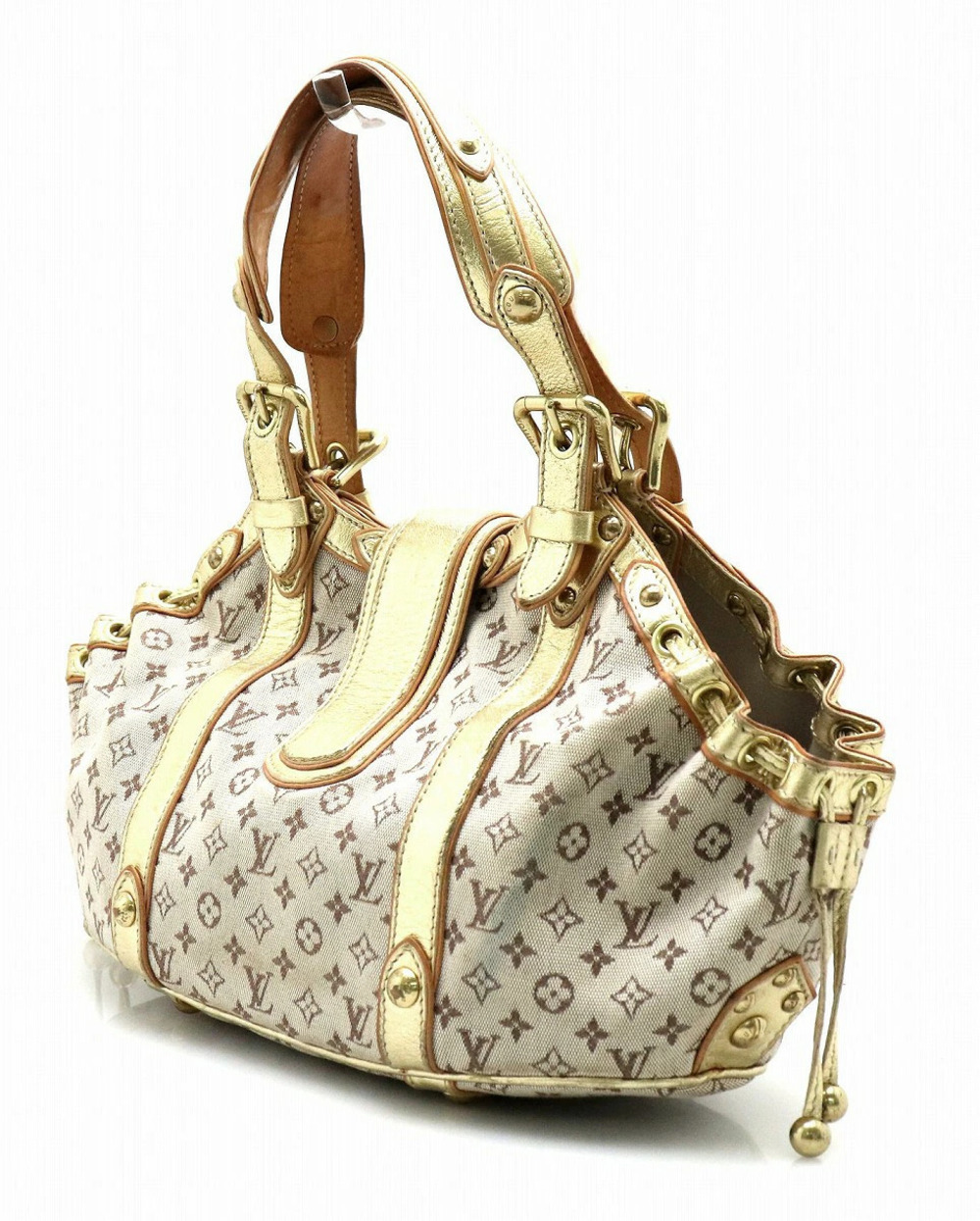 Louis Vuitton Rada Beige Handbag Lin Monogram Collection Tan